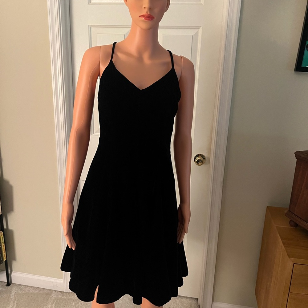 Ann Taylor Classic Black Velvet Dress